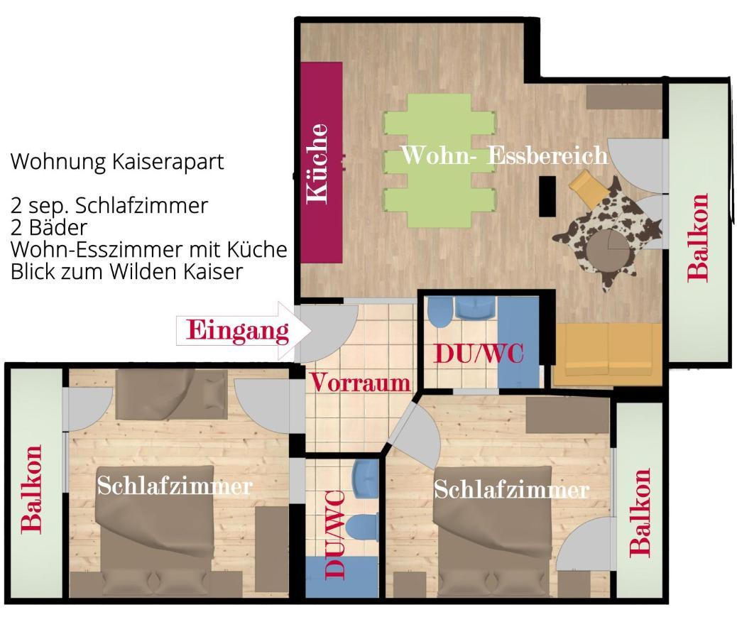 Kaiserapart Ellmau Zentrum Luaran gambar